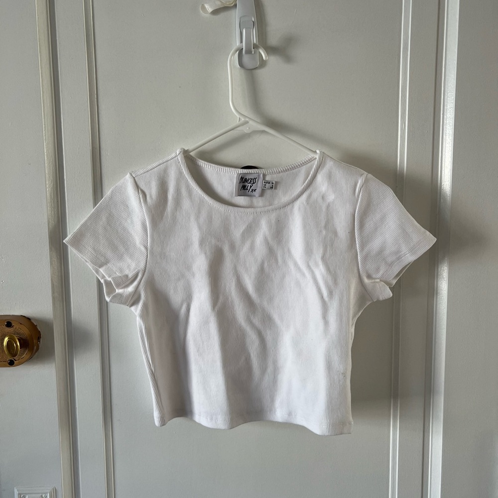 Princess Polly White Classic Crop Tee